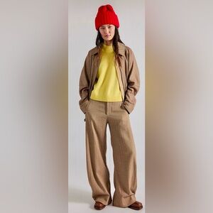 Free People Spotlight Herringbone Barrel Trousers Women’s Size 4